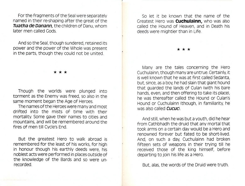 Tir Na Nog manual pages 18-19