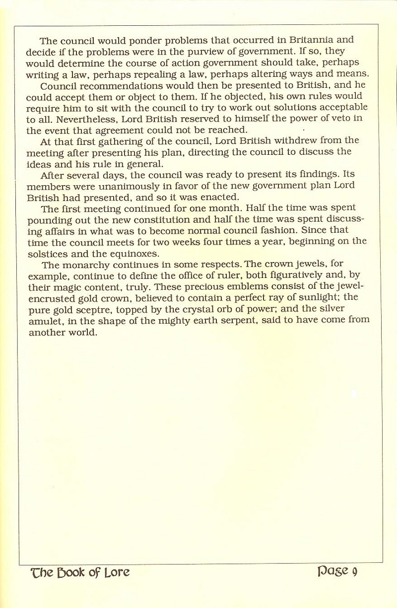Ultima V: Warriors of Destiny The Book of Lore page 9