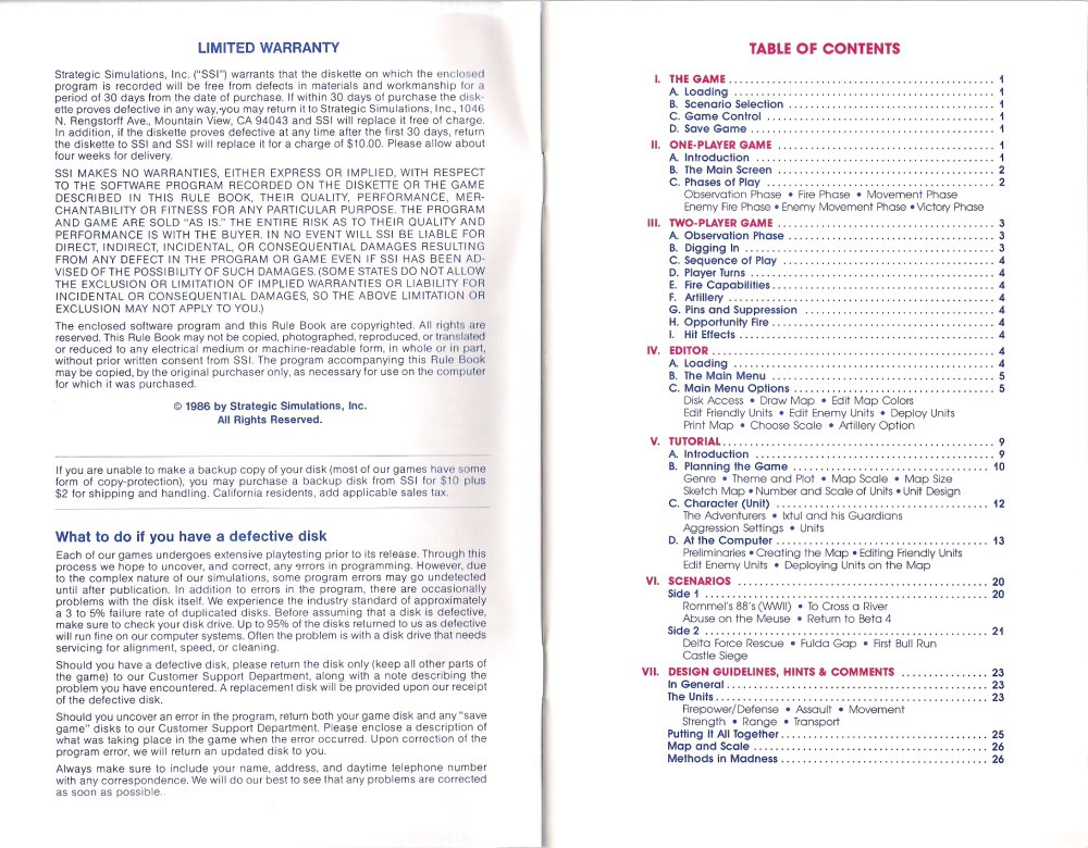 Wargame Construction Set Manual Page 0