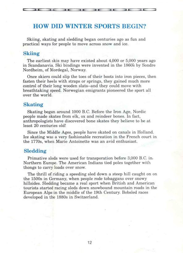 Winter Games Manual Page 12