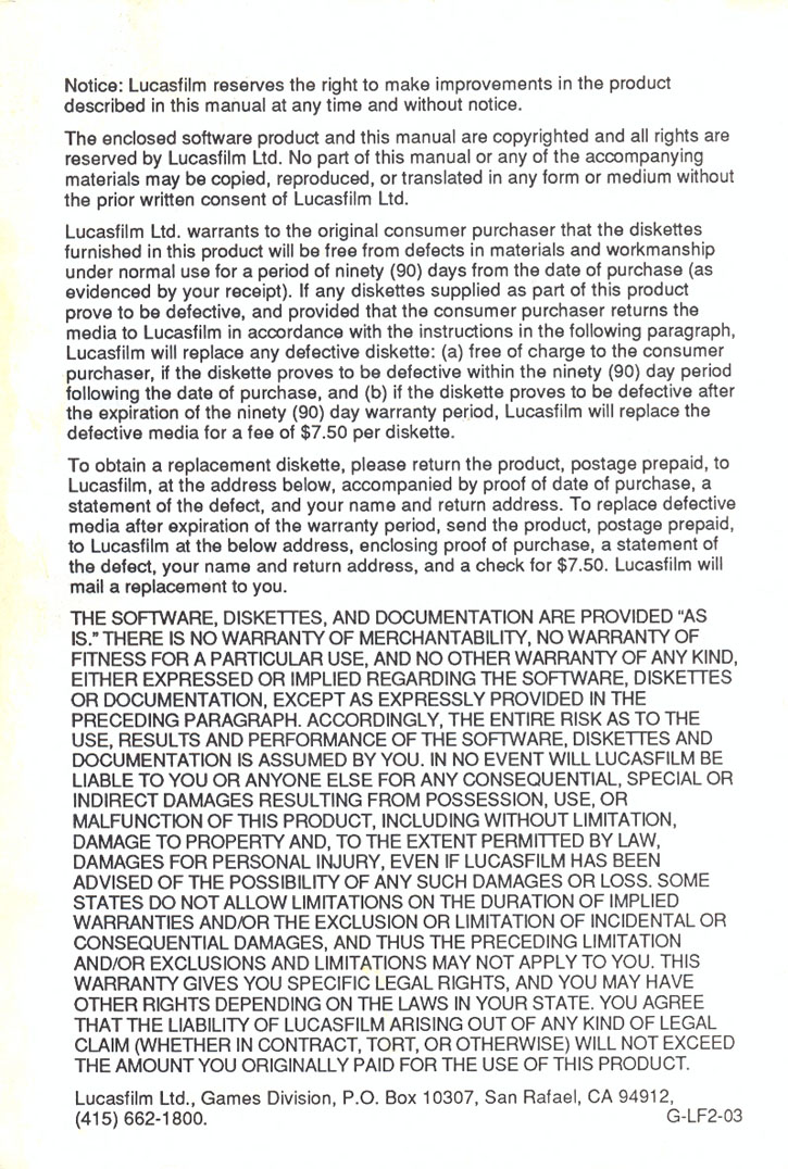 Zak McKracken and the Alien Mindbenders manual page 10