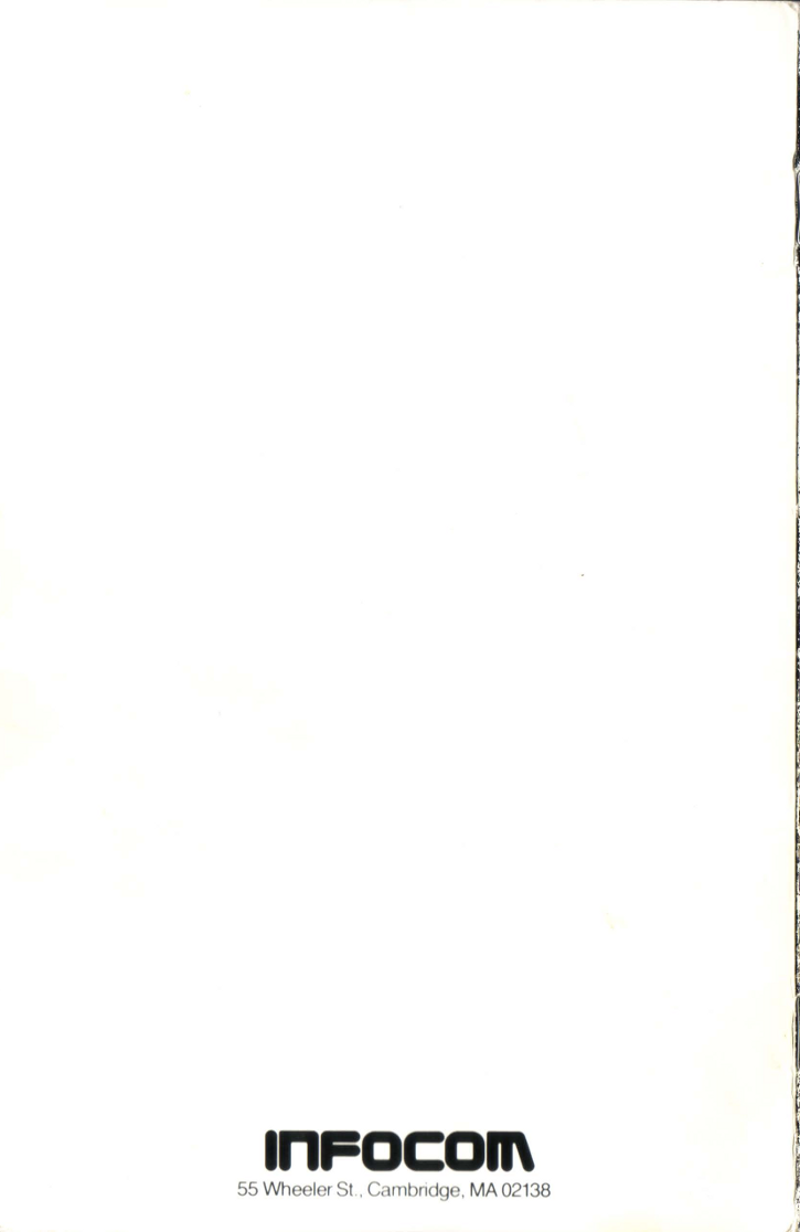 Zork I manual back cover